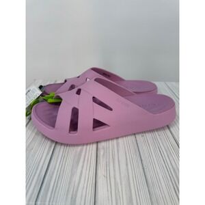 Crocs Getaway Weave Slide Feel Free Sandals Lilac Purple Women's 10 210788-5BX‎